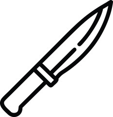 Vector line icon of a knife.