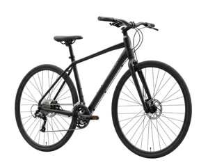 Black bicycle transparent background cutout png