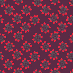 textile design with abstract flower pattern