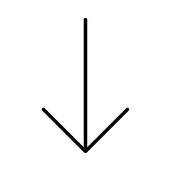 Down arrow vector illustration. Clean directional symbol pointing downward for interface, infographic, and presentation design.