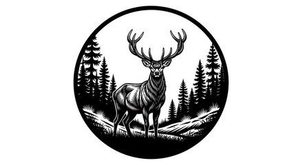 Deer isolated on transparent background