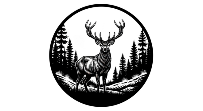 Deer isolated on transparent background