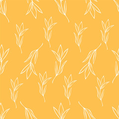 seamless pattern with bamboo leaves