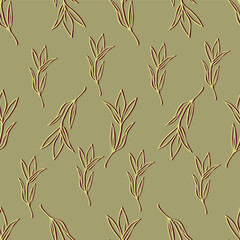 seamless background with leaves