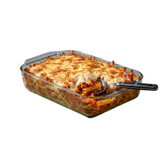 baked ziti isolated on transparent background