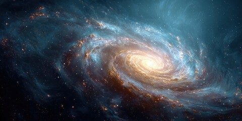 A Stunning Spiral Galaxy with Swirling Arms of Stars and Dust.
