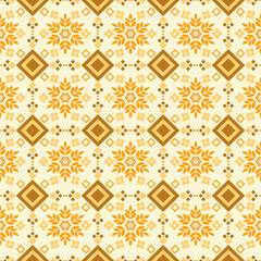 Vintage seamless geometric pattern illustration with retro vector shapes for wallpaper or textile design and decor