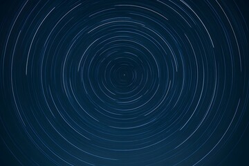 Circular star trails over a dark night sky