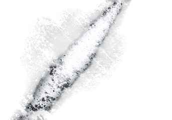 Aerial view of a frozen river with ice and snow isolated on transparent background