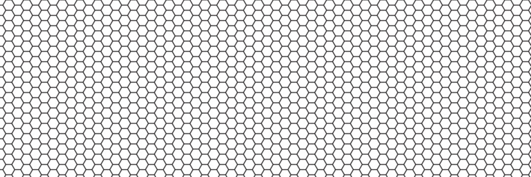 Seamless honeycomb pattern gray hexagon grid on white background vector illustration for wallpaper and design
