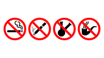 Promote smoke free zones with these bold no smoking signs for a healthier lifestyle