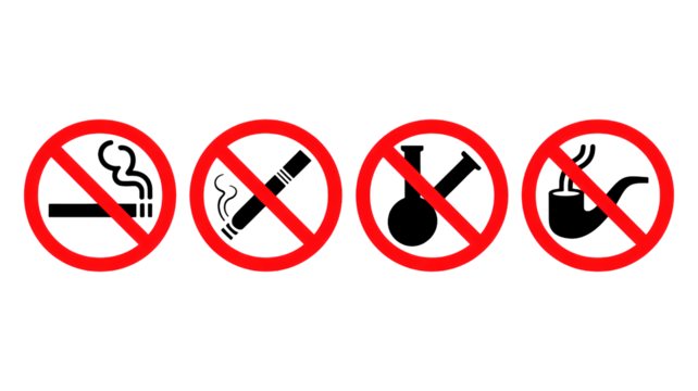 Promote smoke free zones with these bold no smoking signs for a healthier lifestyle