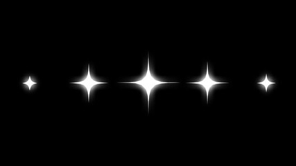 5-star rating shimmering twinkling stars animation with sparkle trails motion, sparkling light effects on a black screen, perfect for a luxury celebration and cinematic motion backgrounds in 4K - Powered by Adobe