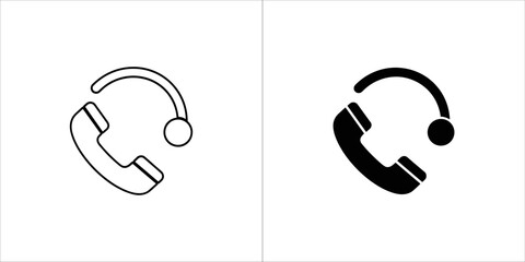 Icon of phone with headset