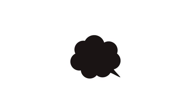 Quote speech bubble abstract frame motion graphic background