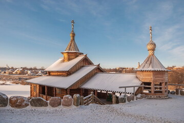 Wooden chapel above the Holy spring