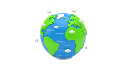 Earth isolated on transparent background