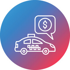 Fare Line Gradient Circle Background Icon