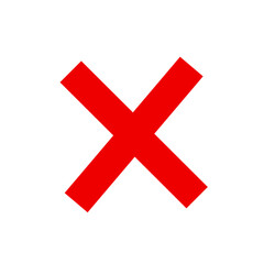 Obraz premium red cross mark