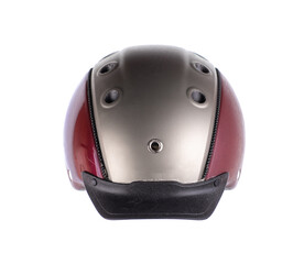 Obraz premium Plastic jockey helmet isolated on white background