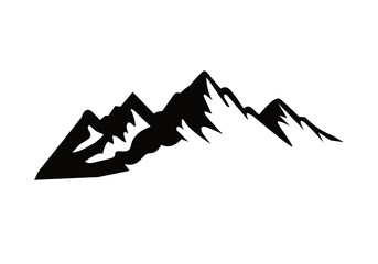 Fototapeta premium Hill logo Abstract Mountain Range logo design Transparent Background