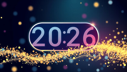 2026 colorful Happy New Year card