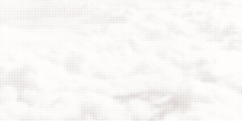 White wrinkled paper texture. Vector halftone pixelated manga background. Light beige neutral color dots bg. Grungy urban backdrop. Wide horizontal duotone banner. Crumpled punk collage template