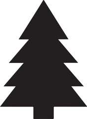 Obraz premium Stylized Coniferous Tree Vector Graphic: Minimalist Nature Inspired Holiday Season Icon for Environment, Forestry, and Decoration Projects