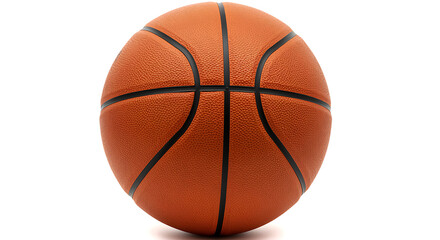Fototapeta premium A bright orange basketball isolated on a white background