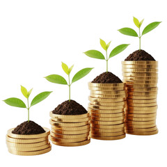 Business Growth isolated on transparent background