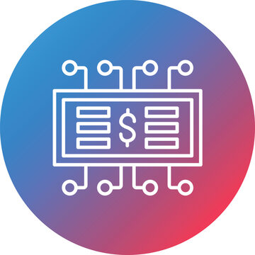 Concurrency Line Gradient Circle Background Icon