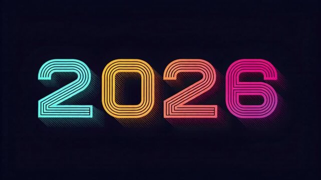2026 Neon Line Art