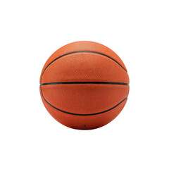 Fototapeta premium Close-up Shot of a Classic Orange Basketball Isolated, Displaying its Iconic Texture and Design