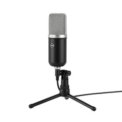 Professional Studio Microphone on Tripod Stand for Recording Audio and Podcasting with High Fidelity