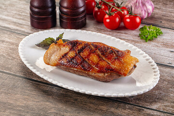 Roasted duck breast fillet meat