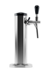 Beer tap on transparent background. 3D illustration