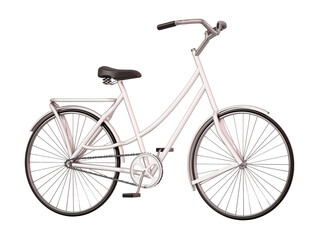 Fototapeta premium Vintage bicycle on transparent background. 3D illustration