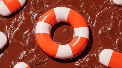 Marshmallow Life Preserver Chocolate Sea