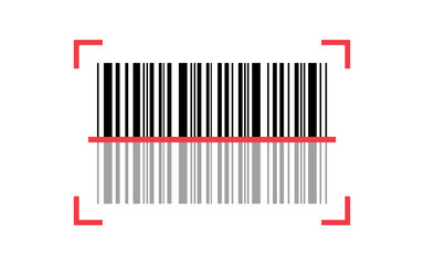 Barcode Icon Vector – Simple Black Barcode Illustration on Transparent Background for Product Label, Retail, and Inventory Management