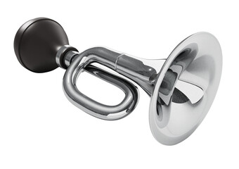 Retro bicycle horn on transparent background. 3D illustration