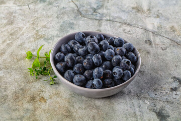 Sweet juicy ripe blueberry heap
