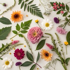 Creative layout of colorful autumn leaves with shadow. AI GENERATED.