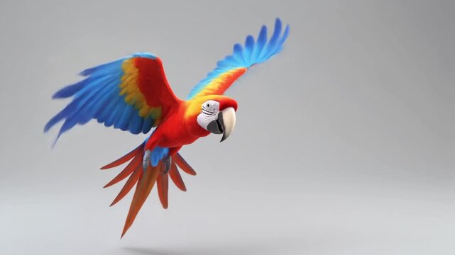 3D Parrot Flying and Landing Animation