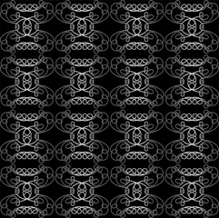 Abstract gray seamless pattern on a black background. Texture with a linear pattern.