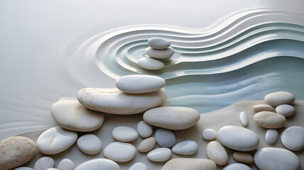 Zen Garden Stones and Rippling Water Texture rocks