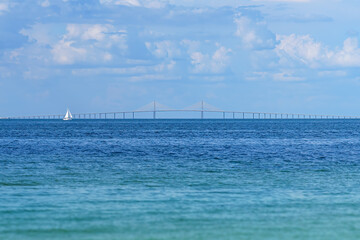Sailboat on the Horizon at Holmes Beach