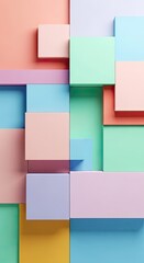 Vibrant pastel geometric blocks create a modern abstract background for design projects