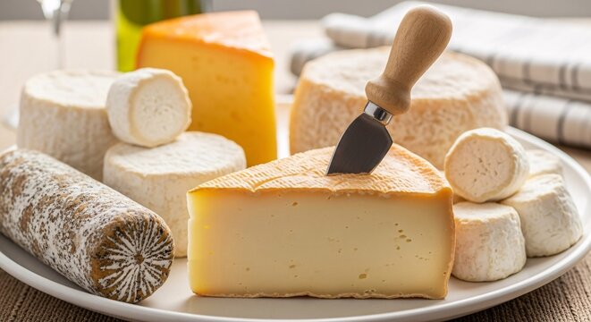 A Delicious Assortment of Cheeses and Cured Meats	