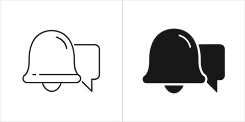 Notification bell with a speech bubble