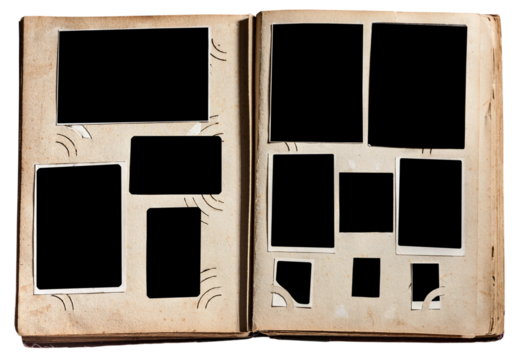 Vintage Photo Album with Blank Spaces Available